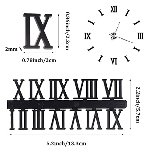 DIY Clock Numerals Kit - Arabic & Roman Numbers for Wall Clock Replacement