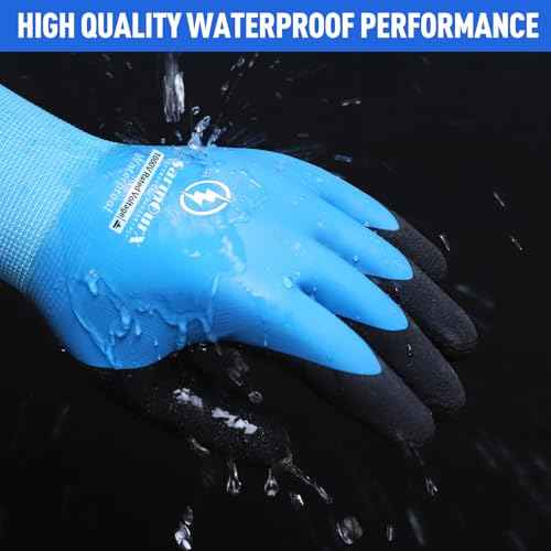 Electrician Insulated Gloves 1000V High Voltage, Waterproof for Palm Rubber Non-Slip Electrical Gloves