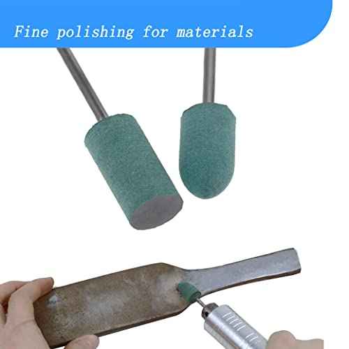 Luo ke 20 Pcs Rubber Polishing Bits, 1/8'' Shank Silicone Rubber Buffing Tools Polishing Kits for Rotary Tools