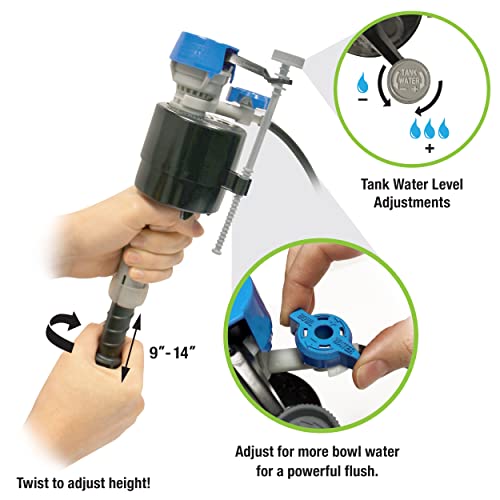 Fluidmaster K-400H-039 Toilet Fill Valve & 2-Inch Flapper Repair Kit - Universal for 2 In. Toilets