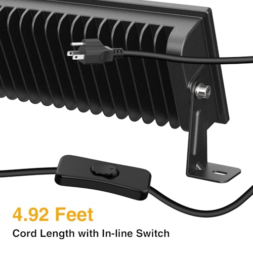 Onforu 100W LED Shop Lights - Black, 14000lm, Daylight White, Waterproof IP66, 2 Pack