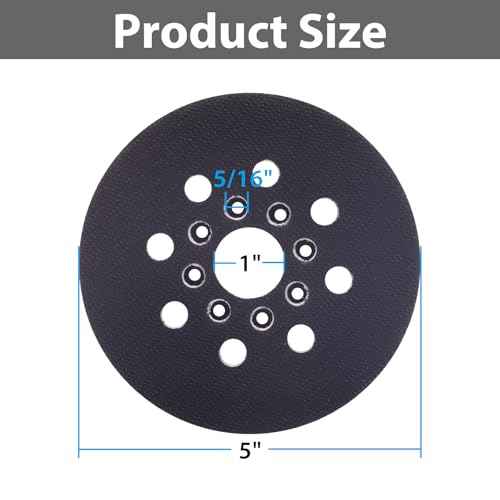 5 Inch Sander Pad Hook and Loop for Bosch, 5" 8 Hole Sander Replacement Pad for RS034 RS035 Compatible with Bosch ROS10 ROS20 ROS20VS ROS20VSC ROS20VSK(1 Pack)