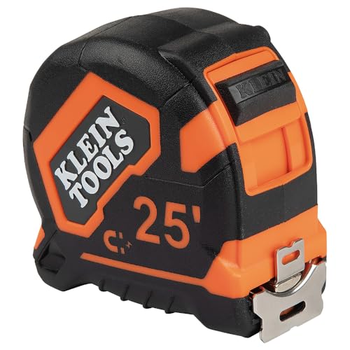 Klein Tools 9225 Heavy-Duty 25-Foot Tape Measure with Double Hook & Nylon Coated Blade