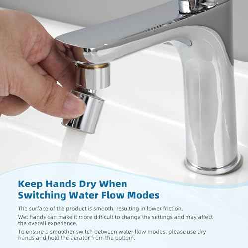 Hibbent NSF/ANSI/CAN 61 Certified Faucet Aerator, CUPC Certification 360¡Æ Twist Kitchen Sink Aerator, Dual-function Sink Sprayer Attachment, Faucet Replacement Part 55/64'' Female Thread, Chrome