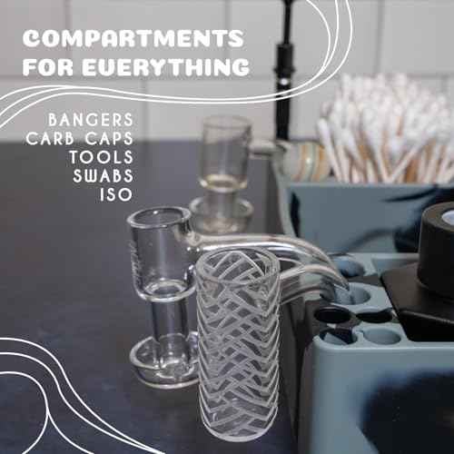 Wax Tool Station - Mat & Accessory Organizer - Heat Resistant & Non Stick Silicone Surface - Kit Accessories Included: ISO Jar, Tool & Pearl Grabber