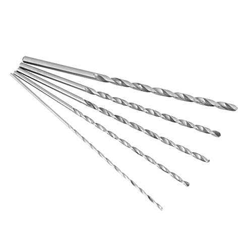 5Pcs 150mm Extra Long Drill Bit High Speed Steel Straight Shank Tool Sets 2-5 mm for Wood Plastic and Aluminum