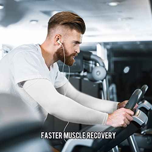 GOUNOD Sun Protection Cooling Compression Arm Sleeves For Men - Gardening Outdoors Sports Workouts volleyball arm sleeves