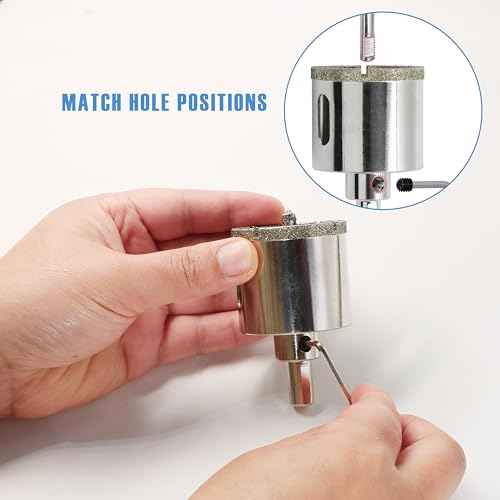 1-1/4" / 32mm Diamond Glass Hole Saw with Center Drill Bit for Ceramic, Glass, Tile, Porcelain, Marble