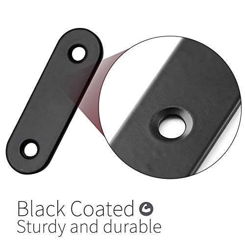 Jiozermi 12 Pack Matte Black 2 x 0.6 Inch Steel Corner Braces for Furniture