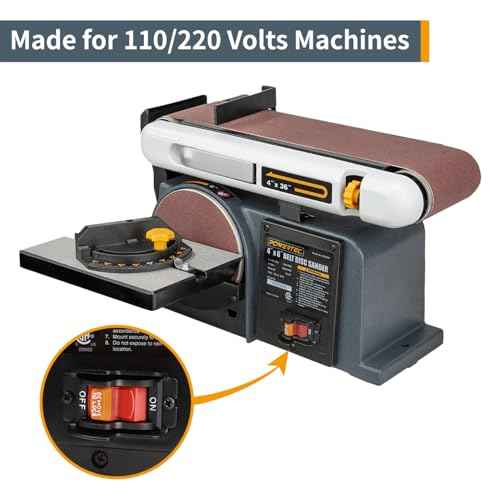 POWERTEC 120V/230V Dual Voltage 16 Amps, On/Off Safety Toggle Switch for Power Tools,Fits Table Saw, Router Table, Drill Press, Bench Saw, Bandsaw (71353)