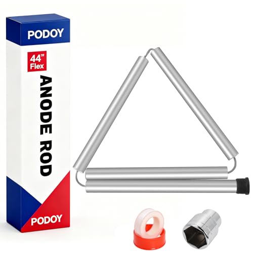 Podoy 44 Inch Flexible Magnesium Anode Rod for Water Heaters - 1 Pack, 3/4" NPT Replacement