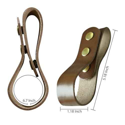 Cowhide Leather Whip Holster -Thick Grain Leather Whip Holder Indiana Jones Whip Holder,Brown BullWhip Belt Holster Handmade for Cowboy