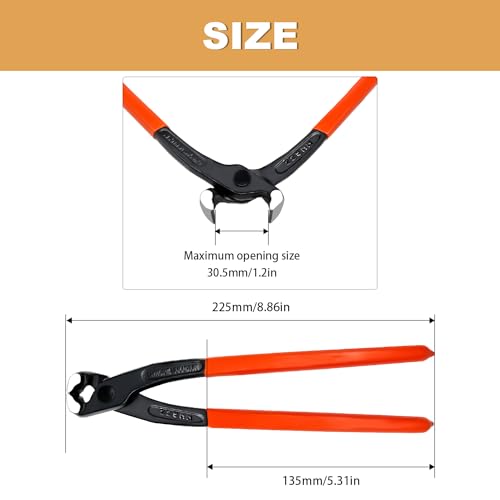 9 inch Ear Clamp Pliers, Ear Hose Clamps Tool, Pinch Pincer plier, Nail Puller, Ear Hose Clamp Pliers, for Automobiles Wire Cutting, Pipeline Maintenance