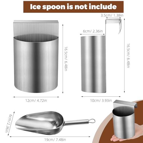 PRETYZOOM Ice Scoop Holder – Hanging Heavy-Duty Ice Scoop/Utensil Organizer for Fridge, Freezer, and Supermarkets