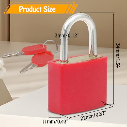 Bonsicoky 6 Pack Multicolor Suitcase Locks with Keys - Travel Security Locks