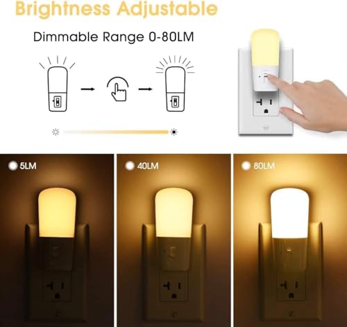 LOHAS-LED Warm Dimmable Plug-in Night Light 2-Pack with Auto Dusk to Dawn Sensor