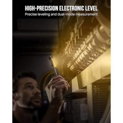 SCOUTLITE Levite EDC Work Pen Light with Electronic Level, Dual-Beam LED Flashlight 200 Lumens, Rechargeable, IPX6 Waterproof, Aluminum Measurement Tool