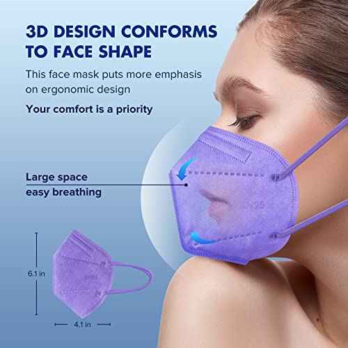 KN95 Face Masks 20Pack Multi-Color 5-Layer Adult Disposable KN95 Mask Gb2626-2019 Standard Filtration Efficiency>95% Dust Protection PM2.5 Individual Packaging