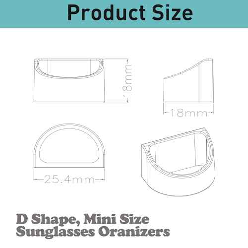 Sunglass Organizer 6 Pack, Glasses Holder & Eyeglass Holder for Eyewear, Sunglasses, Reading Glasses. Sunglass Holder for Home, Office, Car, Driver, Workshop. Glasses Accessories (Black)