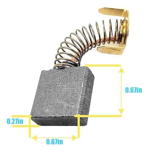 816768 Carbon Brushes Assy Compatible With Ridgid/Craftsman R4510 R45101 MS1250 MS12501 TS2400LS TS2410LS Table Saw/Miter Saw Electric Motors Brushes Parts £¨4/Pack£©