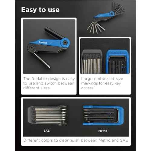 14PCS Folding Allen Wrenches Sets(Metric and SAE), Metric Allen Key Set 2mm- 6mm, SAE Hex Key Set 5/64¡±- 1/4", Folding Hex Keys for Home Repair and Bikes£¨EDC£©