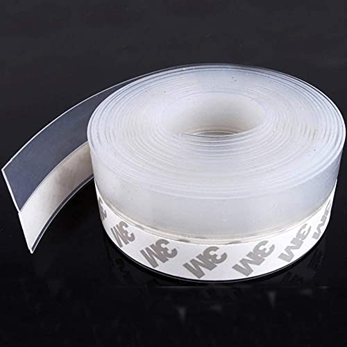 TAROSE Lucent 25mm Weather Stripping Silicone Door Seal Strip 16.5ft Clear