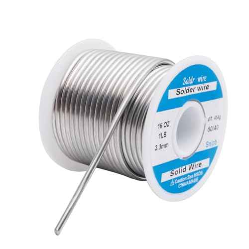 60/40 3mm Solder Wire Solid Core 454g/1LB for Stained Glass