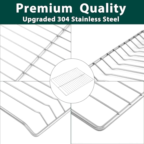 Anniparts 2-Pack GE WB48T10095 Oven Rack 304 Stainless Steel, 23.75 x 17.38 in - Upgraded Fits GE Hotpoint XL44
