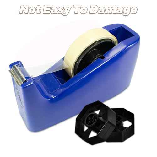 Housoutil Tape Dispenser Core, 3 Sets Replacement Tape Dispenser Wheel, Replacement Core and Wheel, Black Organizer Roll Insert for Home Shop Office School