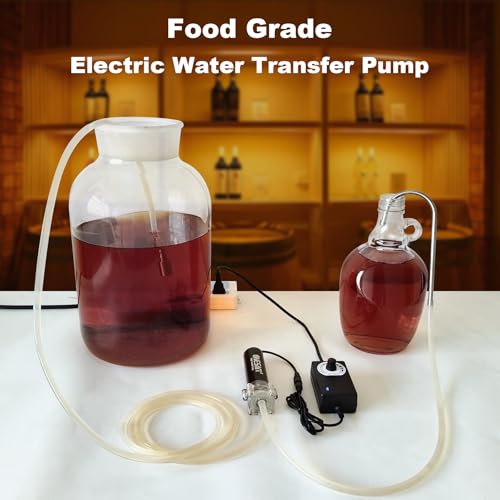 ONESAM Food Grade Electric Water Transfer Pump Siphon 110V, Adjustable Flow, 2LPM, For Home Brewing & Liquids - Ac-water Pump