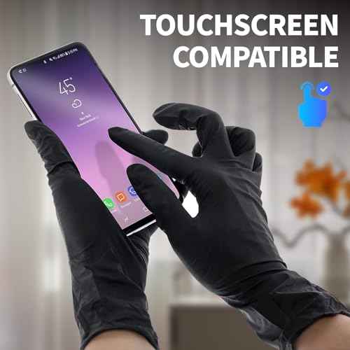 Black Nitrile Gloves Disposable, 120 PCS 3Mil, Medical Exam Latex-Free Gloves, Food Safe Cooking, Cleaning