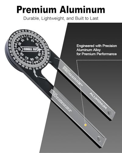 7.2-in CNC Aluminum Miter Saw Protractor Angle Finder | Anyongora