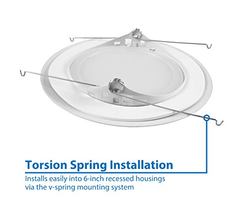 NICOR 6 Inch White Recessed Shower Trim with Albalite Lens - Model 17505