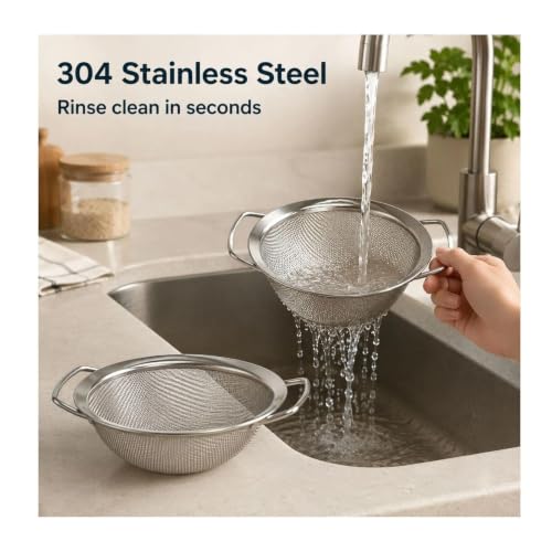 Leoriaie 2-Pack Juice Strainers for Nama J2 & Ninja Cold Press Juicers, 304 Stainless Steel, 5.5 & 6.3 Inch