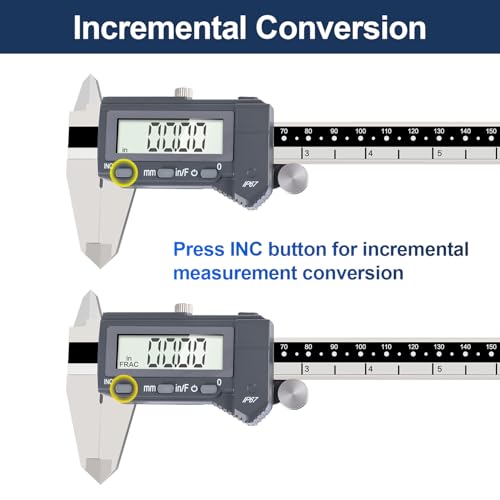 6 Inch/150mm Absolute Digital Caliper & Inch 4R Rule