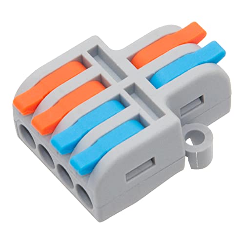10Pcs Lever Wire Connectors for Electrical Wiring 24-12 AWG, Quick Install
