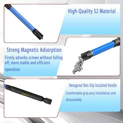 Professional Electrician Screwdriver Bits Set, Magnetic Tip FPH2 Phillips Pozidriv Bits for Circuit Breakers, Switch Plates, Electrical Enclosures, 65 & 110mm Slotted Heads 1/4 Inch Hex Shank£¨10pcs£©