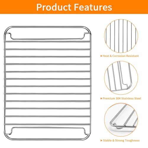 GWYSY 10.8×8.3 in Black+Decker 4-Slice Extra Wide Convection Toaster Oven Rack