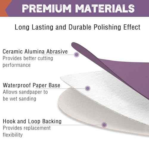 35 Pcs 3 Inch Wet Dry Sanding Discs Hook and Loop 3000 Grits Sandpaper Professional Aluminum Oxide Sand Paper Polish for Wood Metal Paint Finishing