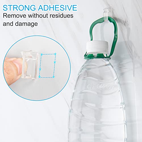 TidyHelper 100 Pack Clear Small Adhesive Cable Clips for Indoor & Outdoor Use