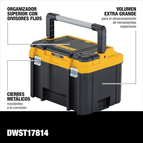 DeWalt TSTAK Deep Toolbox with Long Handle—Extra Large, Fixed Divider