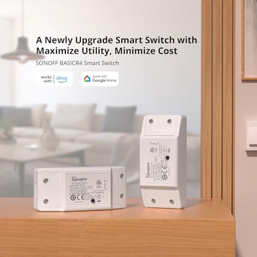 SONOFF BASICR4 Wi-Fi Smart Switch - DIY Home Automation Module, Alexa & Google Compatible