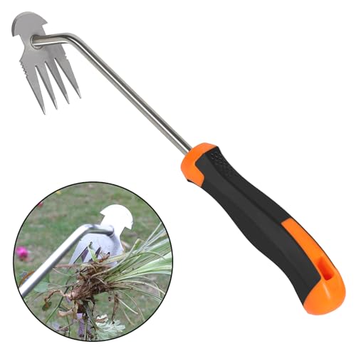 SIXCAR Garden Weeder Tool - Portable Stainless Steel Hand Uprooting Tool for Weeding & Planting