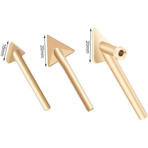 Gold Plastic Welder Soldering Iron Tips Triangular Copper Soldering Iron Head Replacement Tip for 80W Plastic Welding Repair Kit Parts and Accessories, Soldering Brazing Tools