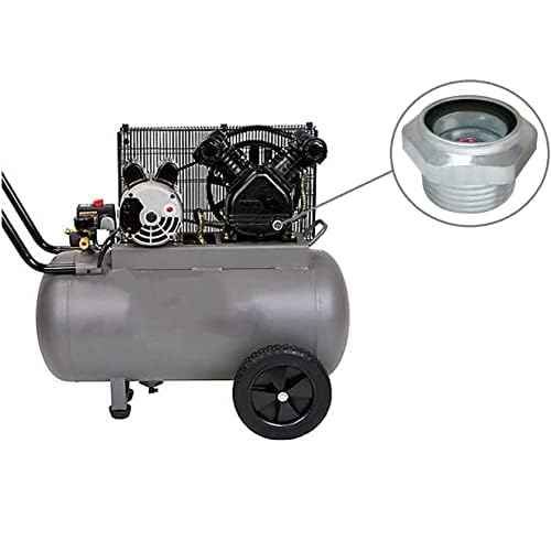 3/4inch NPT Air Compressor Oil Sight Glass 1'' OD Male Thread Aluminum Alloy Hex Oil Level Sight Glass Window Oil Liquid Level Gauge For Air Compressor Gearbox Pump Tank(3/4''NPT-2pcs)