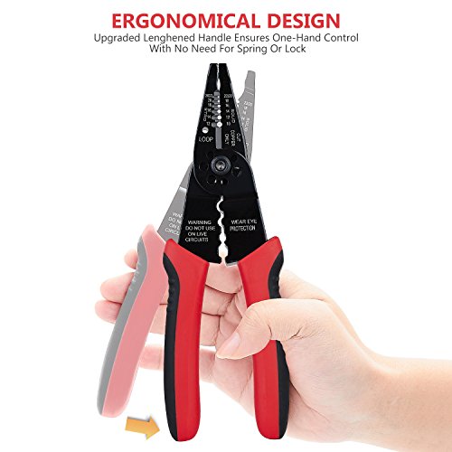8-Inch Professional Wire Stripper, Cutter & Crimper for Electrical Work