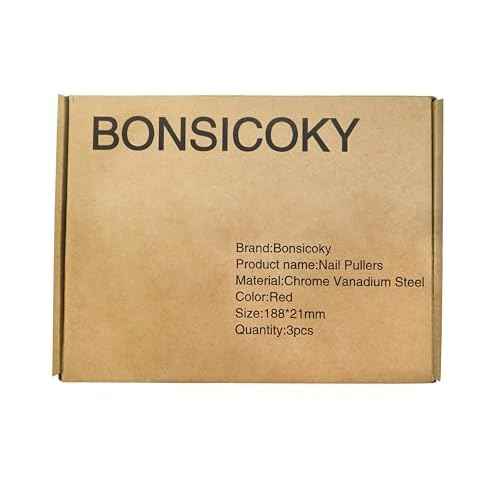 3 Pcs Tack Lifter Nail Puller, Elbow Head V Tip Nail Staple Rivet Tack Puller Screwdriver Tool, Length: 7.4"