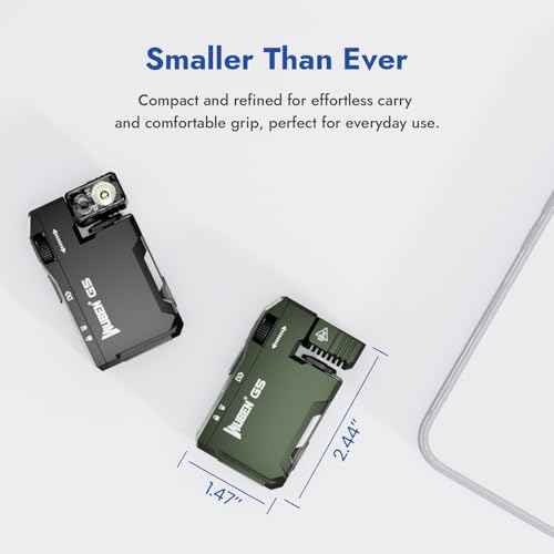 WUBEN G5 Rechargeable EDC Flashlight, Powerful RGB Flashights, 400 Lumens Portable Flat Mini Flashlights, IP68 Waterproof Multi-Mode Magnetic Small Keychain Flashlight for Camping, Emergency (Green)