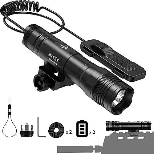 Light Laser Combo for Rifle Tactical Rifle Flashlight with Pressure Switch - 1250 Lumens IPX66 Protection, Rail Mounted Light for Outdoor Use
