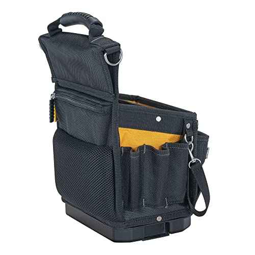 DEWALT Tool Bag, Easy Access Small Tool Pouch with Hard Bottom and Carrying Strap (DWST17624)